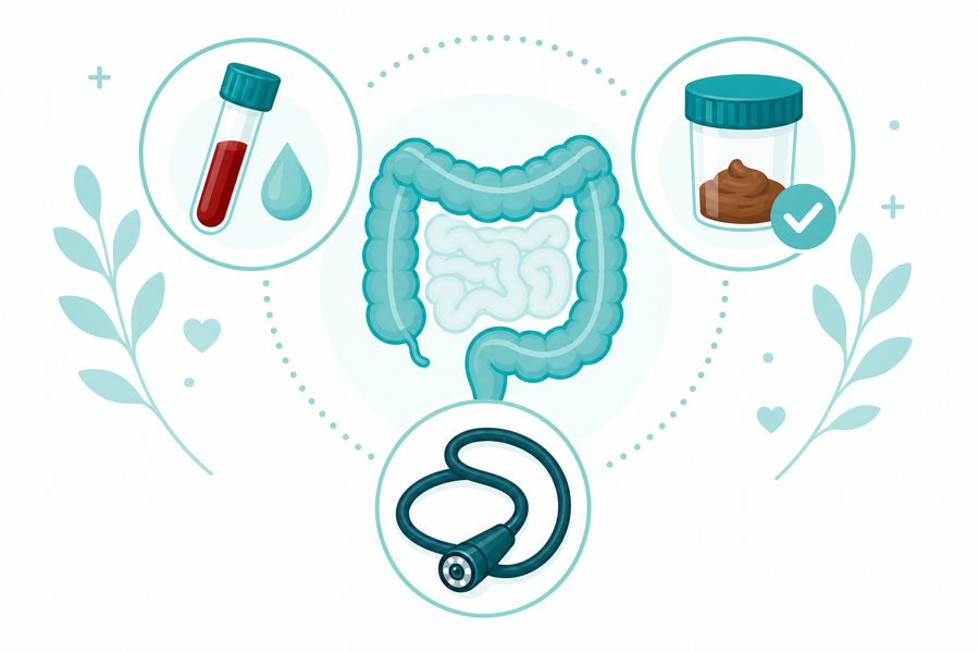 Illustration showing UC diagnostic tools