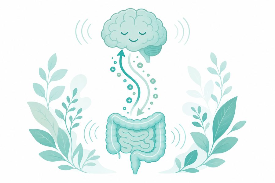 Gut-brain axis illustration