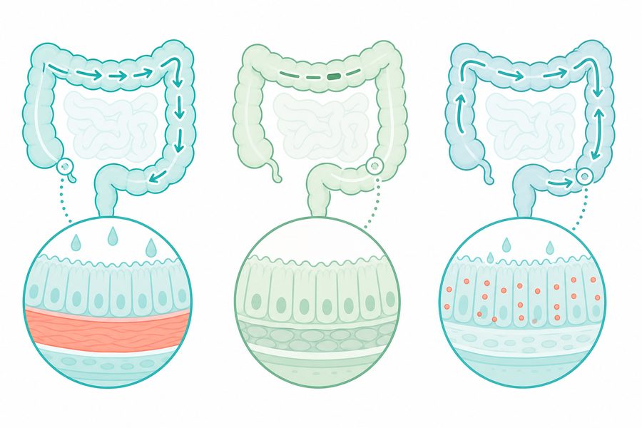 Three IBS subtypes illustration