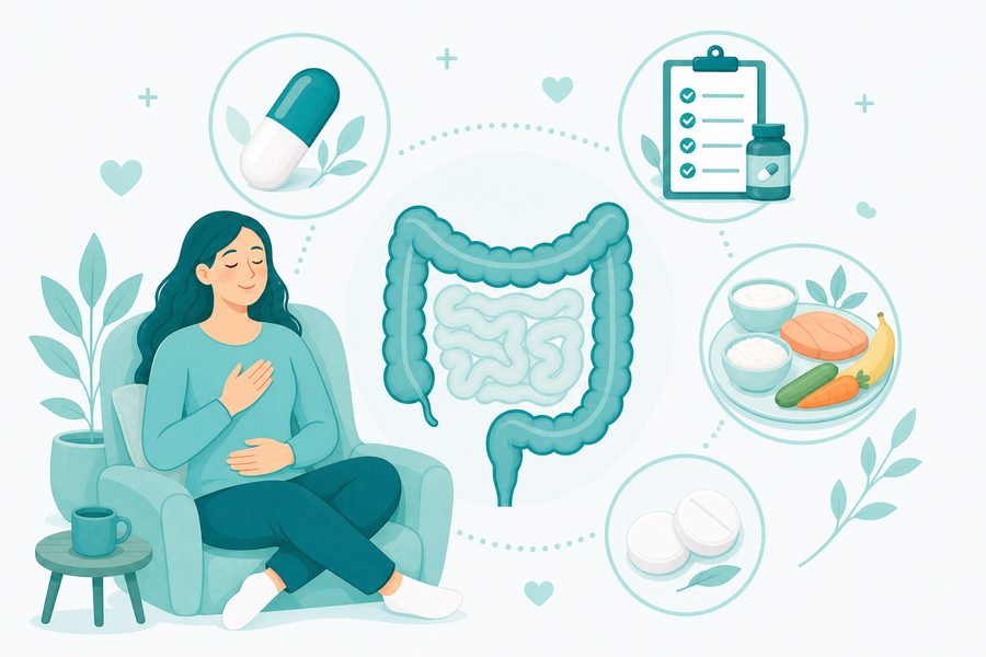 Illustration showing Microscopic Colitis treatment approaches